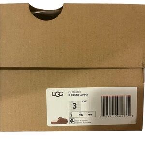 NWT kids Uggs K Keegan Chestnut Slippers